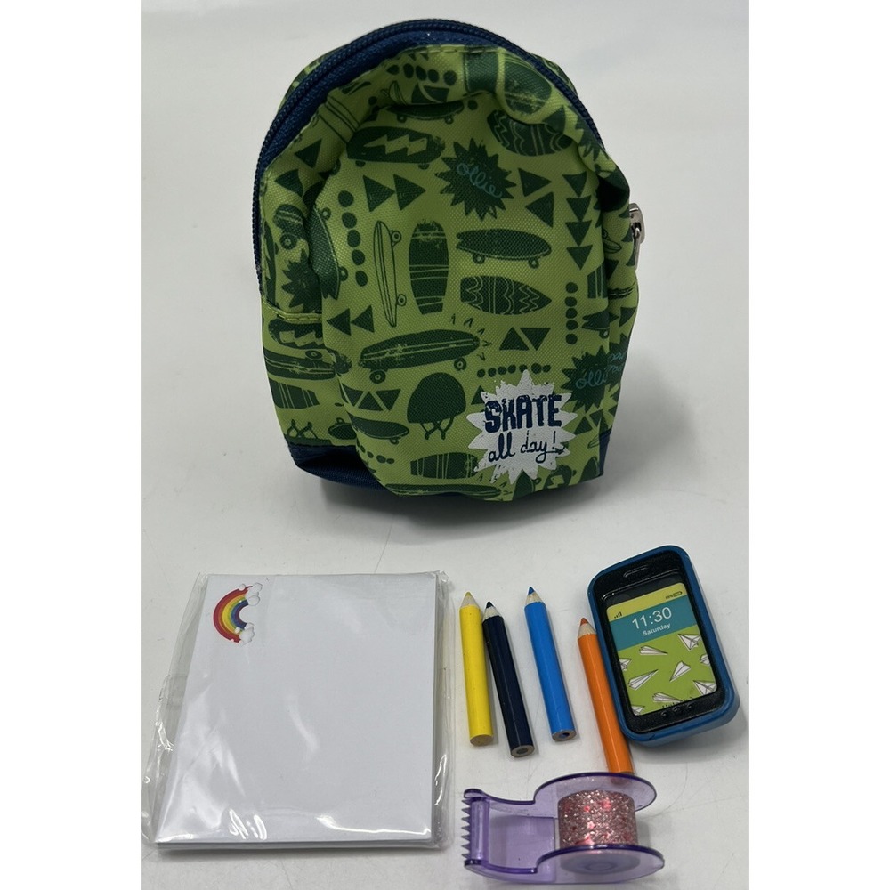 American Girl Doll Lime Green School Locker RETIRED Backpack School Supplies AG - Picture 9 of 10